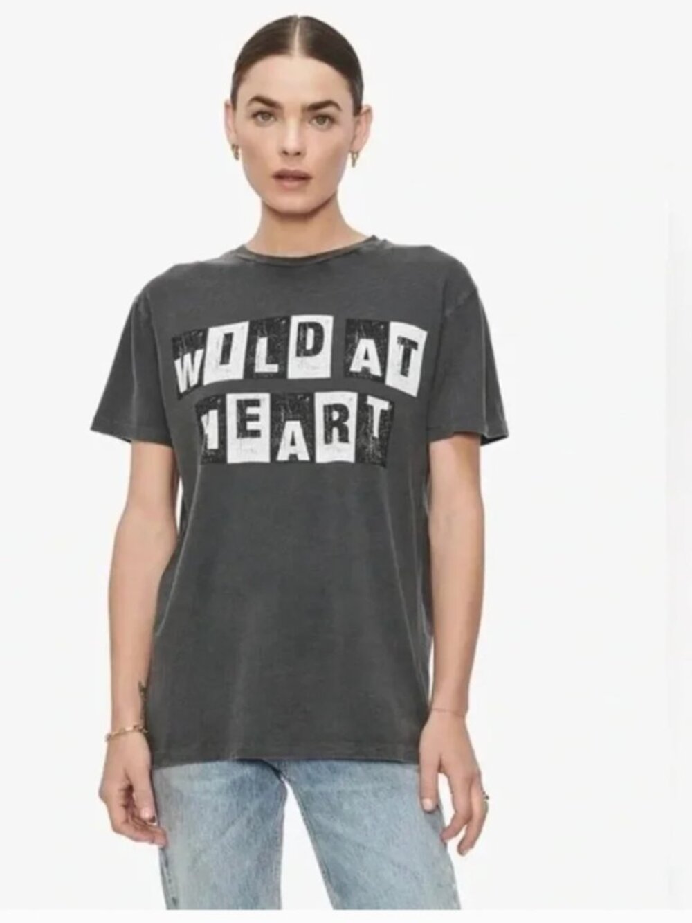 Anine Bing 'Wild At Heart' Gray Graphic Tee
